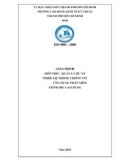 Giáo trình Quản lý dự án (Ngành: Hệ thống thông tin, Ứng dụng phần mềm) - CĐ Kinh tế Kỹ thuật TP.HCM