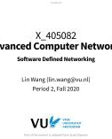 Lecture Advanced Computer Networks - Chapter 7: Software Defined Networking