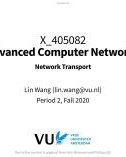 Lecture Advanced Computer Networks - Chapter 4: Network Transport