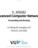 Lecture Advanced Computer Networks - Chapter 3: Forwarding and Routing