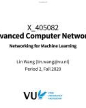 Lecture Advanced Computer Networks - Chapter 11: Networking for Machine Learning