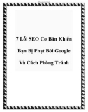 7 Lỗi SEO Cơ Bản Khiến Bạn Bị Phạt Bởi Google Và Cách Phòng Tránh