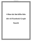 4 thao tác tìm kiếm hữu ích với fac graph search