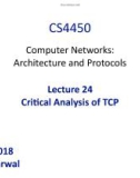 Lecture Computer Networks: Architecture and Protocols - Lesson 24