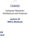 Lecture Computer Networks: Architecture and Protocols - Lesson 19