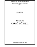 Bài giảng Cơ sở dữ liệu - ĐH Phạm Văn Đồng