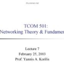 Networking Theory and Fundamentals - Lecture 7