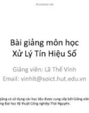 Bài giảng Xử lý tín hiệu số: Chương 5 - Lã Thế Vinh