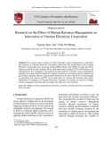 Research on the effect of human resource management on innovation at Vietnam electricity corporation