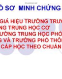 Hồ sơ minh chứng đánh giá hiệu trưởng trường trường trung học cơ sở,trường trung học phổ thông và trường phổ thông có nhiều cấp học theo chuẩn