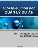 Bài giảng Quản lý dự án: Giới thiệu môn học - TS. Nguyễn Thúy Quỳnh Loan