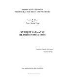 Hệ thống nguồn nước - Kỹ thuật và quản lý: Phần 1