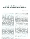 Hội nhập quốc tế và giao lưu văn hóa của Việt Nam - Những vấn đề lý luận và thực tiễn