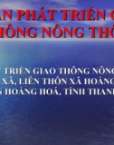 Dự án phát triển giao thông nông thôn