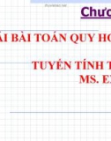 Chương 5 : giải bài toán quy hoạch tuyến trình trên Ms. Excel