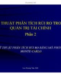 KỸ THUẬT PHÂN TÍCH RỦI RO BẰNG MÔ PHỎNG MONTE-CARLO