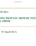 Chuyên đề 6: Phương pháp xác định dự toán công trình