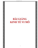 Bài giảng môn Kinh tế vi mô