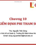 Bài giảng Thống kê ứng dụng (TS Nguyễn Tiến Dũng) - Chương 10 Kiểm định phi tham số