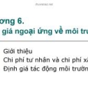 Bài giảng Phân tích kinh tế dự án: Chương 6 - Định giá ngoại ứng về môi trường