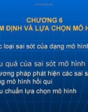 Bài giảng môn học Kinh tế lượng - Chương 6: Kiểm định và lựa chọn mô hình