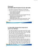 Bài giảng Hội nhập kinh tế quốc tế (International economic integration) - Chương 6: Hội nhập kinh tế quốc tế của Việt Nam