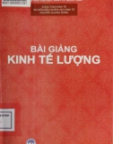 Bài giảng Kinh tế lượng: Phần 1 - PGS. Nguyễn Quang Dong