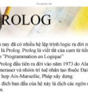 Bài giảng Trí tuệ nhân tạo - Bài 11, 12, 13 : Lập trình logic Prolog