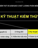 Bài giảng Kiểm thử và đảm bảo chất lượng phần mềm: Chương 3