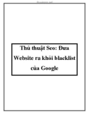 Thủ thuật Seo: Đưa Website ra khỏi blacklist của Google