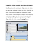 OpenShot – Công cụ chỉnh sửa video cho Ubuntu