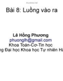 Bài giảng Bài 8: Luồng vào ra