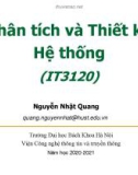 Bài giảng Phân tích và thiết kế hệ thống: Chương 1 - Nguyễn Nhật Quang