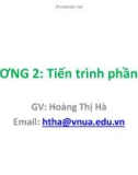 Bài giảng Công nghệ phần mềm: Chương 2 - Hoàng Thị Hà