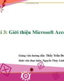 Bài giảng - Bài 3: Giới thiệu Microsoft Access