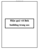 Hiệu quả với link building trong seo