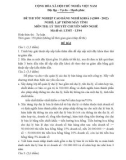 Đề thi tốt nghiệp cao đẳng nghề khóa 3 (2009-2012) - Nghề: Lập trình máy tính - Môn thi: Lý thuyết chuyên môn nghề - Mã đề thi: LTMT-LT04