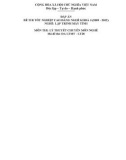 Đáp án đề thi tốt nghiệp cao đẳng nghề khóa 3 (2009-2012) - Nghề: Lập trình máy tính - Môn thi: Lý thuyết chuyên môn nghề - Mã đề thi: DA LTMT-LT28