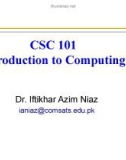 Lecture Introduction to computing - Lecture 1