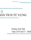 Bài giảng Nhập môn chương trình dịch: Chương 3 - Hoàng Anh Việt