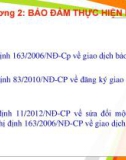 Bài giảng Luật Dân sự 2 - Chương 2: Bảo đảm thực hiện nghĩa vụ