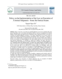 Chính sách pháp luật thi hành án hình sự - một số vấn đề lí luận