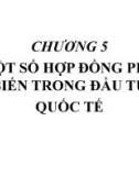 Bài giảng Pháp luật kinh doanh quốc tế - Chương 5: Một số hợp đồng phổ biến trong đầu tư quốc tế