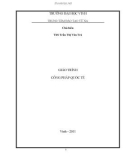 Giáo trình Công pháp quốc tế (Giáo trình đào tạo từ xa): Phần 1