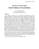 Monetary and fiscal policies some problems of coordination