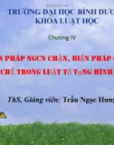 Bài giảng Luật tố tụng hình sự: Chương 4 - ThS. Trần Ngọc Hưng