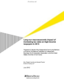 Long-run macroeconomic impact of increasing tax rates on high-income taxpayers in 2013