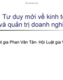 Tư duy mới về kinh tế và quản trị doanh nghiệp