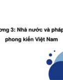 Bài giảng Lịch sử nhà nước và pháp luật - Chương 3: Nhà nước và pháp luật phong kiến Việt Nam