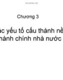 Các yếu tố cấu thành nền hành chính nhà nước